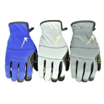 G & F Products Work Gloves High Performance Gloves Assorted Colors, 3 Pair, Size Large