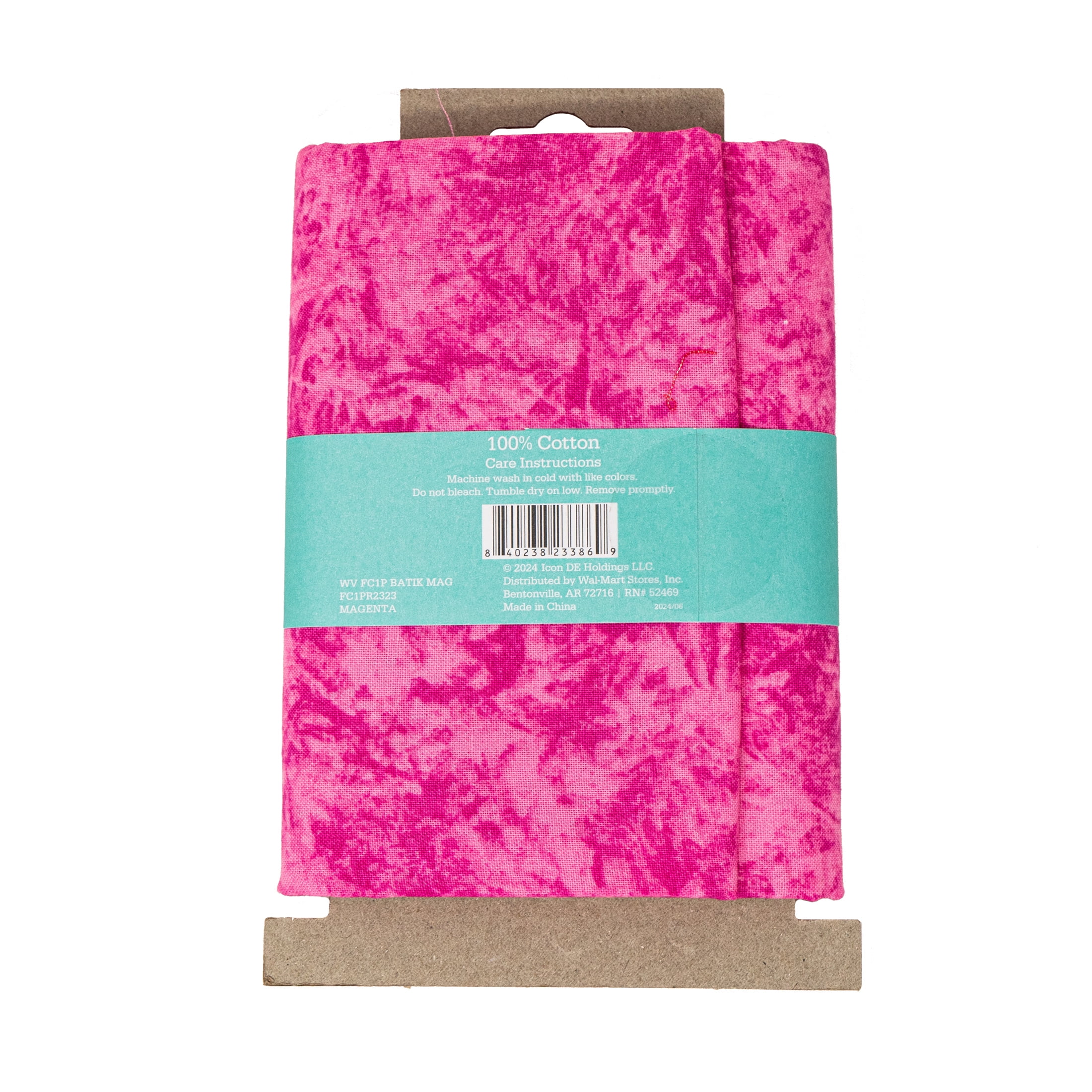 Waverly Inspirations 1 Yard Cut 100% Cotton Prints Fabric, Batik Magenta, 44" Wide for Quilting & Sewing