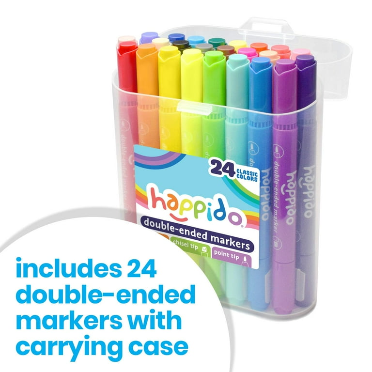 Happido Double Sided Markers 24ct, Water Based for Kids - Walmart.com