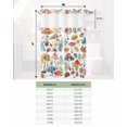 thumbnail image 6 of No Hook Shower Curtain with Snap in Liner, Mushroom Spring Summer Plant Leaves Hotel Shower Curtains for Bathroom, Washable Shower Curtain Liner Set with Mesh Top Window, 36"x72", 6 of 6