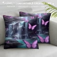 thumbnail image 3 of Pratyus Butterflies Fantasy Art Modern Farmhouse Rustic Decorative Couch Pillow Cases with Zipper Closure Square 1PC 12x12in, 3 of 5