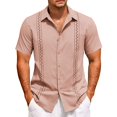 thumbnail image 3 of Men’s Short Sleeve Button Casual Shirt Beach Summer Everyday Top, 3 of 4
