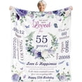 thumbnail image 1 of LHSHID 55th Birthday Gifts for Women Women 55th Birthday Decorations Birthday Blanket Birthday Gifts Ideas for Grandma Mom Sister Wife Friend Aunt Soft Blanket 40"x50", 1 of 7