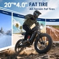 thumbnail image 6 of Moveloop Electric Bike for Adults, 750W 28MPH Ebike, 48V 15.6AH Battery 20" Fat Tire Mountain E-Bike, Up to 70 Miles Range, Full Suspension, UL 2849, 6 of 8