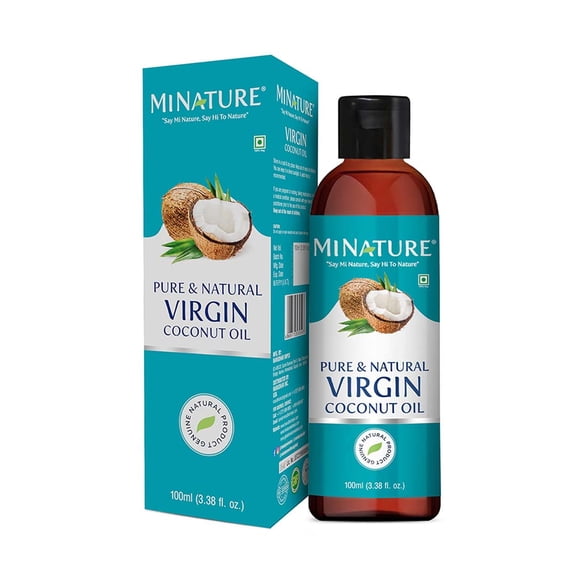 mi nature Coconut Oil | Virgin Coconut oil | For Edible | For Hair care | Pure & Natural Plant based Oil |100ml (3.38 fl oz)