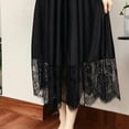 thumbnail image 5 of Byfri Black Lace Half Slip Maxi Underskirt, High Waist Petticoat Extender for Dresses, 85cm, 5 of 7