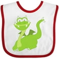 thumbnail image 3 of Inktastic Green Dragon Boys or Girls Baby Bib, 3 of 4