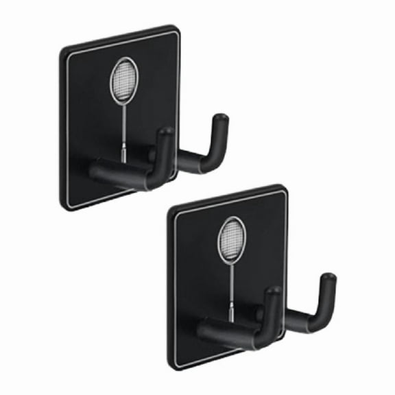 2Pcs Wall Mounted Tennis Racket Holder Gym Wall Hook Display Rack Enduring