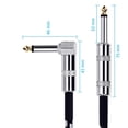 thumbnail image 4 of Cable para Guitarra Eléctrica Trenzado de Nylon Resistente a Interferencias 6M, 4 of 7