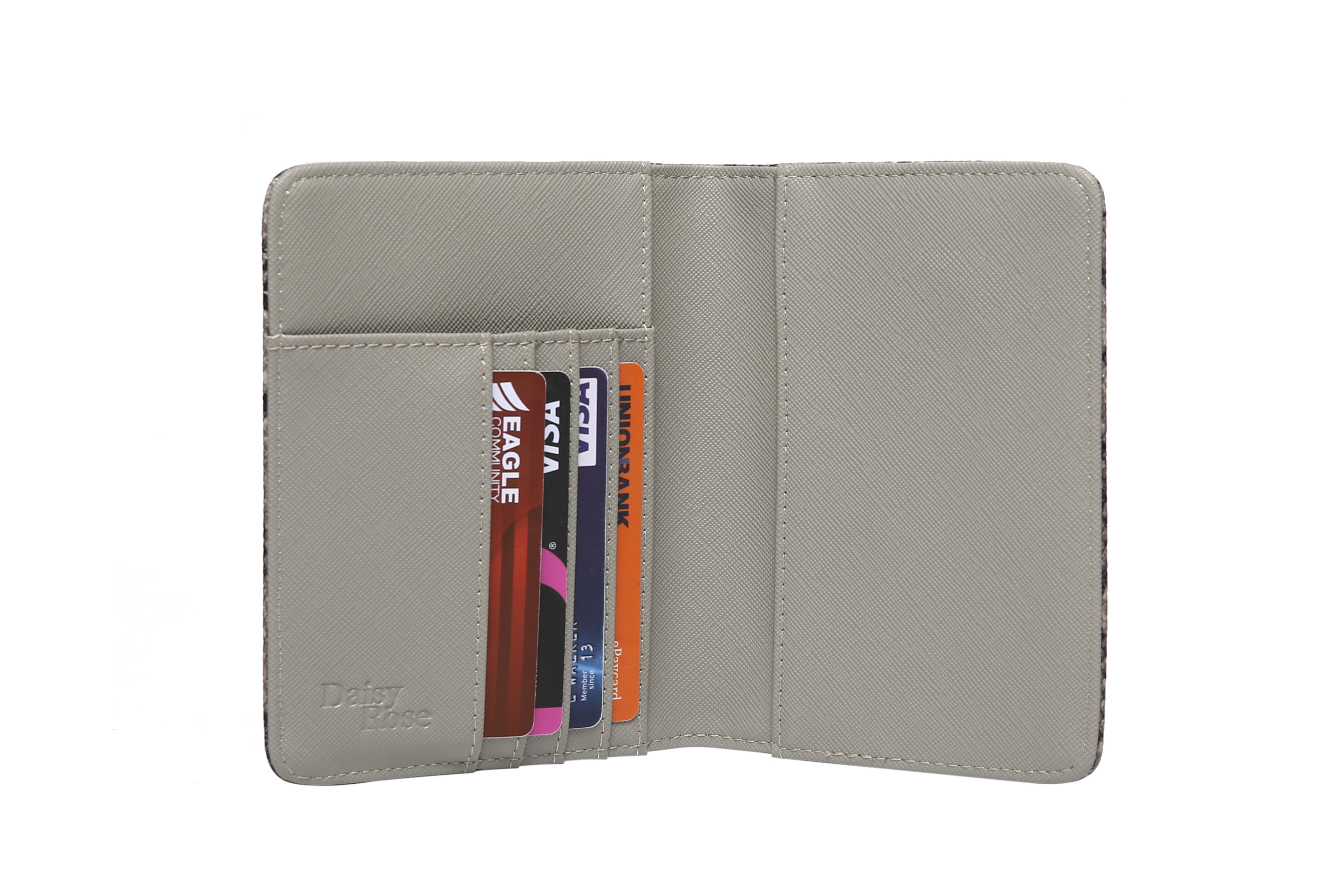 Daisy Rose RFID Protection Luxury PU Vegan Leather Passport Cover