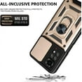 thumbnail image 2 of Case for Xiaomi Redmi Note 11 4G (Not 5G) with Slide Camera Cover, Heavy Duty Military Grade Protection Phone Case with Ring Stand for Xiaomi Redmi Note 11 4G/Redmi Note 11S SJ Gold, 2 of 14