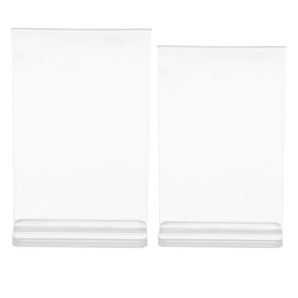 KAKOWELY 2pcs Acrylic Sign Holders Table Menu Stands Acrylic Frame for Office Restaurant (A6),5.91X"X3.94"X1.77"