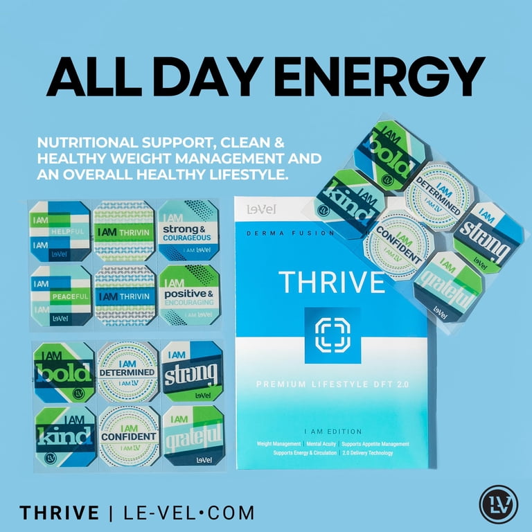 Thrive DFT Wellness Patches | Advanced Technology for Wellness, Energy, Mood, Sleep, & Lifestyle Balance | 30 Patches (30 Patch (1 Month), Classic