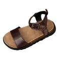 thumbnail image 5 of Rokment Cork Footbed Flat Sandals for Women 2026 Beach Summer Comfortable Leather Orthopedic Platform Fisherman Walking Sandals Brown Size 6.5, 5 of 6