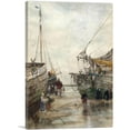 thumbnail image 1 of ARTCANVAS Fishing Boats On The Beach At Ebb Tide 1831 Canvas Art Print by Hendrik Willem Mesdag - Size: 40" x 26" (1.50" Deep), 1 of 9