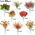 thumbnail image 4 of AcerichFad Artificial Fall Flowers for Outdoors, 24 Bundles Fall Fake Plants Plastic Faux Flowers for Outdoor Indoor Autumn Thanksgiving Garden Yard Window Home Decor, 4 of 7