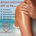 thumbnail image 3 of Aceite corporal iluminador con brillo, color oro rosa y coco, hidratante y ligero, SPF 45, 100 ml., 3 of 5