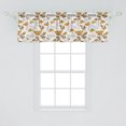 thumbnail image 2 of Ambesonne Autumn Window Valance, Butterfly Leaves Dragonfly, 54" X 18", Eggshell and Marigold, 2 of 3