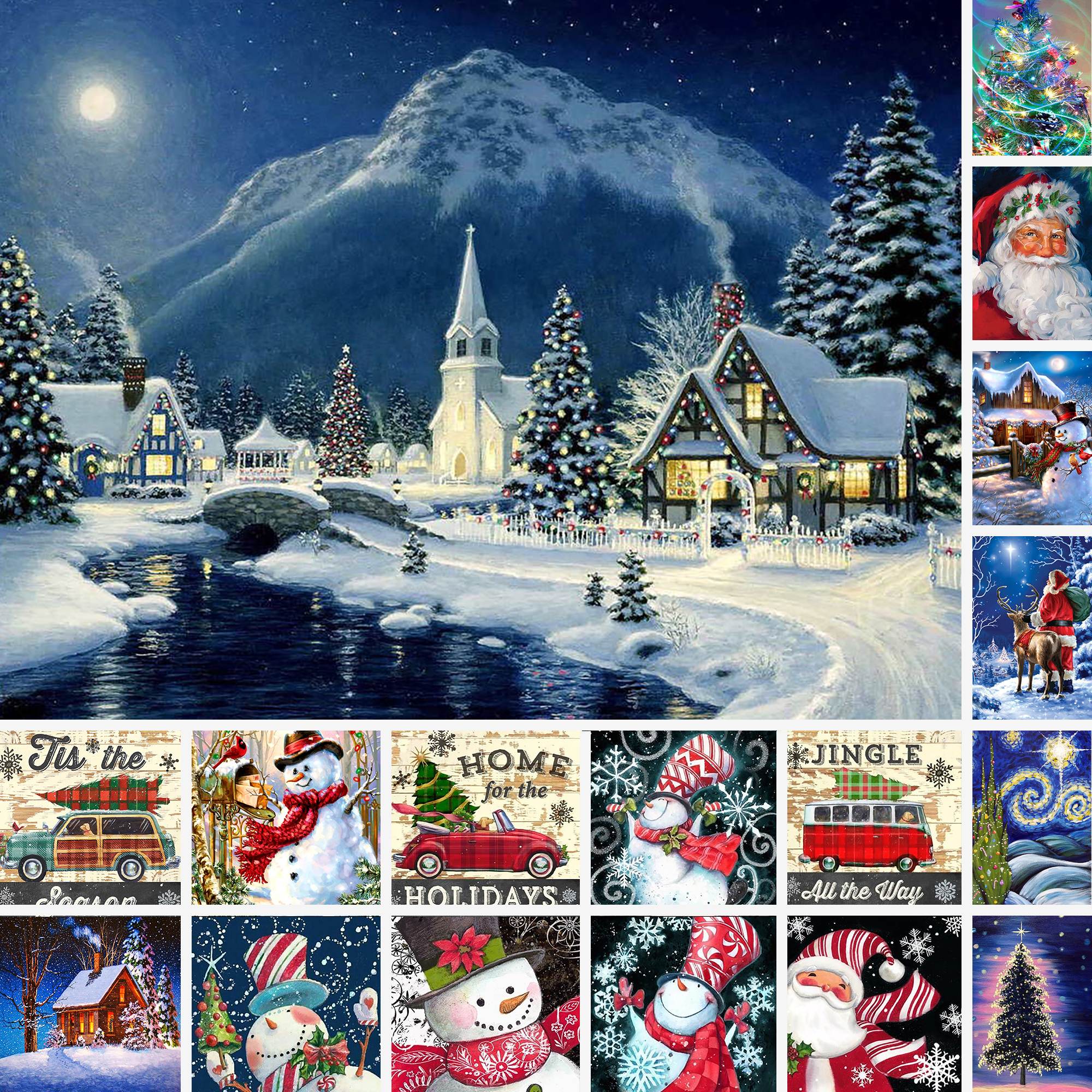 Merry Christmas Snowman Diamond Painting Kits for Home Décor - Walmart.com