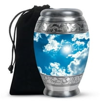 SUBSH Clouds Urn - Medium Urns for Human Ashes - an Urn for Ashes - Funeral Urns for Adult Ashes Women - Urn for Adult Male - (10 inch Pack of 1)