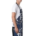 thumbnail image 3 of Bingfone Cherry Blossoms On Navy Background Apron Gifts For Men, Women Professional Grade Chef Apron For Kitchen,Bbq & Grill, 3 of 9