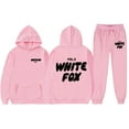 thumbnail image 1 of 2025 White Fox Unisex Letter Print Loose Hoodie Pants Set, 1 of 3