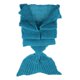 thumbnail image 4 of Manta de cola de sirena estaciones de ganchillo cálido suave de dormir hecho mejor de Navidad de cumpleaños para niños Azul Macarena Mermaid Tail Blanket de punto, 4 of 8
