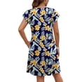 thumbnail image 5 of Fantaslook Summer Dresses for Women Ruffled Sleeve V Neck Dress Casual Floral Sundresses with Pockets, 5 of 9