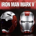 thumbnail image 1 of Casco eléctrico con control de voz Iron Man Mk5, escala 1/1, con ojos LED, máscara de metal, modelo de estatua, juguetes para niños y adultos, regalo de cumpleaños, 1 of 5