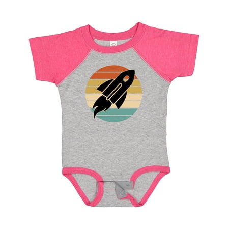 

Inktastic Space Rocket Retro Sunset Gift Baby Boy or Baby Girl Bodysuit