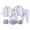 F4-Grey, variant on CAUYDY Infant Girls Outfits Preemie Boys Clothes Unisex Baby Layette 2 Long Sleeve Shirt 2 Pants Hat Bib Bellyband 7 Pieces Soft Set Fall Sizes 0-3 Months,Grey