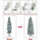 thumbnail image 4 of 7.5 ft pre - lit snow flocked hinged pine holiday xmas tree con 300 LED lights y metal stand, slim design para home, oficina, party decoration, 4 of 10