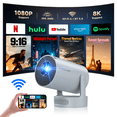 thumbnail image 1 of Magcubic Mini Proyector 8K Compatible con WiFi 6 y BT 5.4, Altavoz con Base de Sonido de 5W, Proyector Portátil Automático con Teclado Vertical Giratorio 180° para Hogar Recámara Películas para, 1 of 11