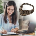 thumbnail image 6 of Unique Bargains 1 Pc Fashion Leopard Pattern Cross Elastic Hairband for Women Coffee, 6 of 6