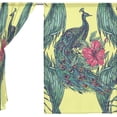 thumbnail image 3 of Coolnut Tropical Peacock On Yellow W55 x L78 In Sheer Gauze Door Window Curtain Panels Drapes for Living Room Bedroom Kids Room Decoration Window Treatment 2 Panels, 3 of 4