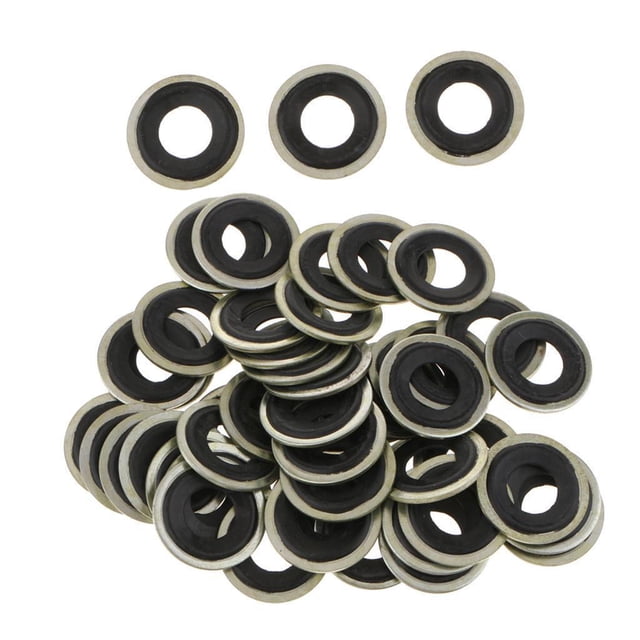Scienceny 50pcs M14 Oil Drain Plug Crush Washer Fits Gaskets for Accesorios para motos