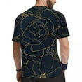 thumbnail image 3 of T Shirt For Men Elegant Gold Roses Running Floral Print Trendy Cool T-Shirts Men Street Style Tee Sh, 3 of 7