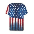 thumbnail image 4 of VerPetridure Patriotic Shirts for Women American Flag Shirt 4th of July Short Sleeve V-Neck Graphic Tee USA Star Stripes Tops, 4 of 5