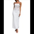 thumbnail image 2 of Conjunto de Dos Piezas para Mujer: Conjunto de Vacaciones de Verano, Sin Mangas, de Asimétrica, Top Corto y Faldas Largas. S, 2 of 8
