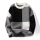 thumbnail image 5 of Suéter grueso de cuello redondo de invierno para hombre, ropa de punto geométrica de manga larga, camisa básica para hombre, 5 of 6