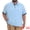 Light Blue, variant on DARING DIVA Men's Big Tall Business Short Sleeve Office Knitted Golf Shirts XL Black