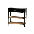 thumbnail image 2 of Baxton Studio Freya Modern Bohemian Black Finished Bayur Wood 1-Drawer Console Table, 2 of 5