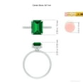 thumbnail image 5 of ANGARA Lab Grown 2.25 Ct Emerald-Cut Emerald Hidden Halo Engagement Ring for Women in 14K White Gold (Size-9x7mm) | May Birthstone, Anniversary, Jewelry Gift for Women | Lab-Grown Emerald Ring, 5 of 8