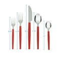 thumbnail image 4 of Mainstays 49 Piece Stainless Steel and Plastic Flatware Set with Tray, Niccole Red, Service for 8 Adult, 4 of 12
