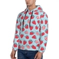 thumbnail image 3 of Sikiie Strawberries Men's Hoodie, Essentials Hoodie, Sweatshirt, Pullover Hooded Sweatshirt for Men-Medium, 3 of 7