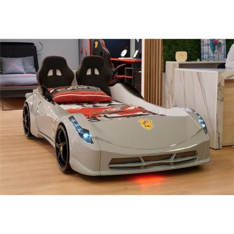 ベッドフレーム titi racer car bed Titi Racer Modern Wood TT Twin Race Car Bed with Remote