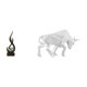 thumbnail image 1 of Escultura abstracta de toro de resina con forma de fuego. Figura coleccionable de diseño moderno, ideal para oficina, sala de estar, dormitorio, estan, 1 of 8