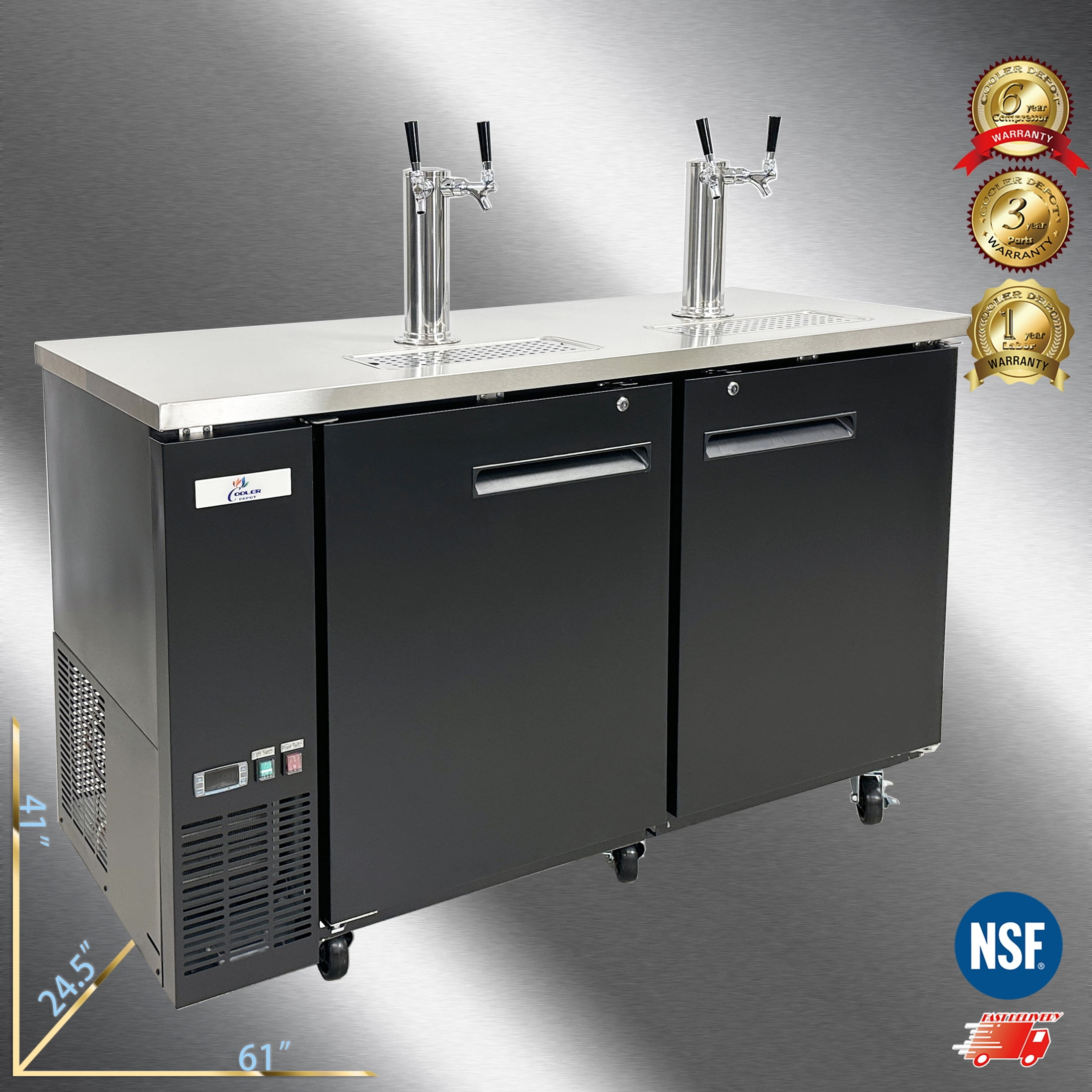 Cooler Depot 61 inch Kegerator Commercial Beer Dispenser