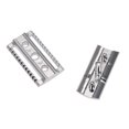 thumbnail image 4 of Graflsoa Premium Zinc Alloy Double Edge Razor Head Replacement for Classic Safety Razors, Durable & Rust-Resistant Shaving Accessory, Universal Fit for Long Handle Razors, Silver Finish, Includes 1, 4 of 6