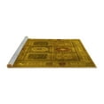 thumbnail image 2 of Ahgly Company Machine Washable Indoor Rectangle Persian Yellow Traditional Area Rugs, 7' x 9', 2 of 4